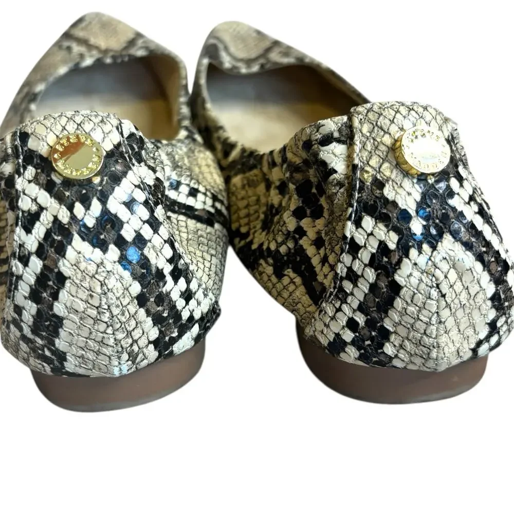 Steve Madden Snakeskin Pointed Toe Flats Size 8 Loafer Ballet Shoes